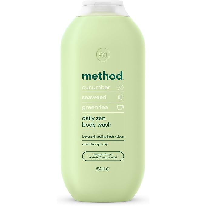 Method Daily Zen Body Wash shower gel, Cucumber, Seaweed, Green Tea Scent.